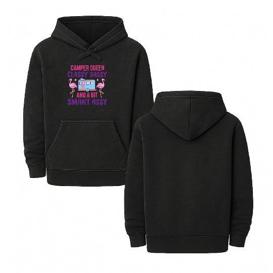 Camper Queen Classy Sassy And A Bit Smart Assy Double Sided Mineral Wash Hoodies