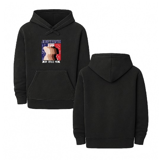 Celebrating Juneteenth with Melanin Women Double Sided Mineral Wash Hoodies