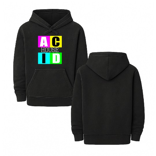 Acid house music Double Sided Mineral Wash Hoodies