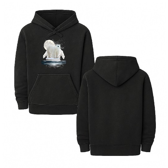 Polar Bears Wildlife Zoo Animal Zookeeper Nature Double Sided Mineral Wash Hoodies