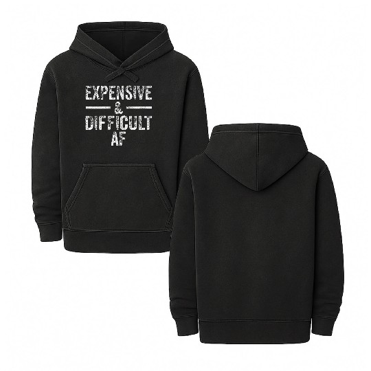 Expensive And Difficult Af Bougie Bougee Vintage Double Sided Mineral Wash Hoodies
