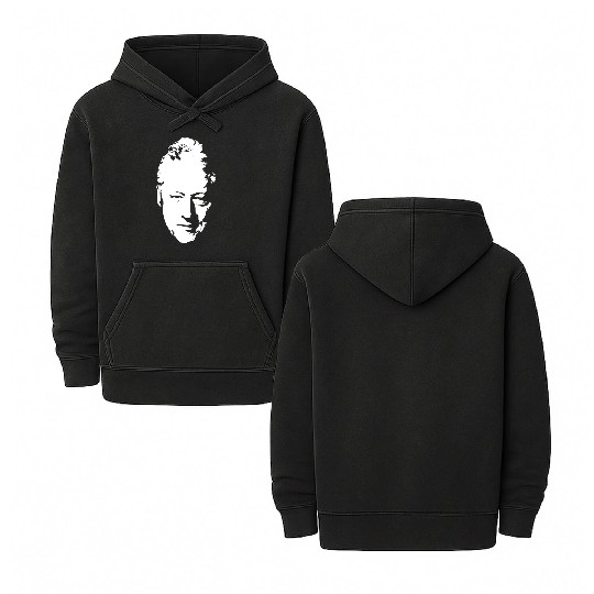 Bill Clinton White On Black Pop Art Double Sided Mineral Wash Hoodies