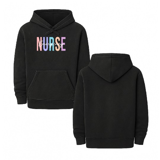 Er Nurse Emergency Room Nurse Registered Nurse Double Sided Mineral Wash Hoodies