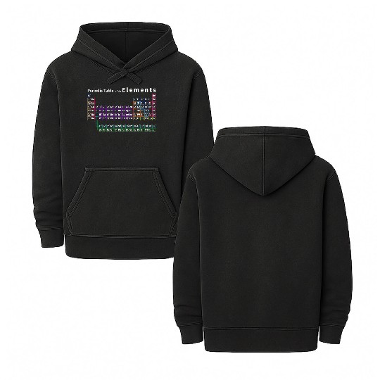 Periodic Table Complete Periodic Table Of Elements Double Sided Mineral Wash Hoodies