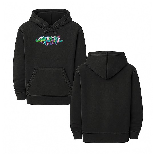 Graffiti Street Graffiti Tag Urban Graffitis Rap Double Sided Mineral Wash Hoodies