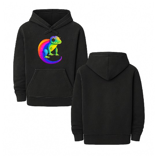 Gay Pride Gecko Double Sided Mineral Wash Hoodies