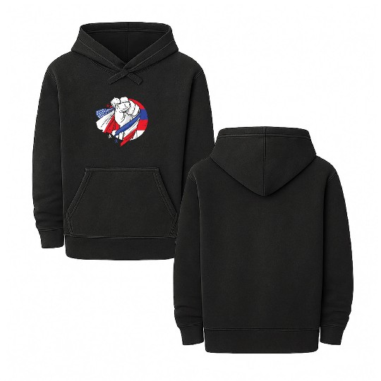 American Pride US Patriots American Fist Loverty Double Sided Mineral Wash Hoodies