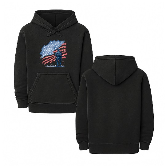 Stars And Stripes Double Sided Mineral Wash Hoodies