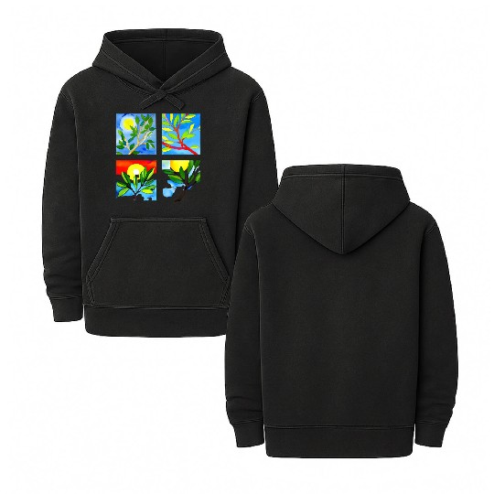 Laughing Olive Branch - Sustainable Harmony Double Sided Mineral Wash Hoodies