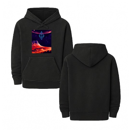 ETH-Crypto space Double Sided Mineral Wash Hoodies