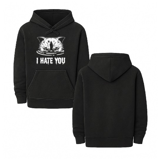 I Hate You Loving Person Gift Double Sided Mineral Wash Hoodies