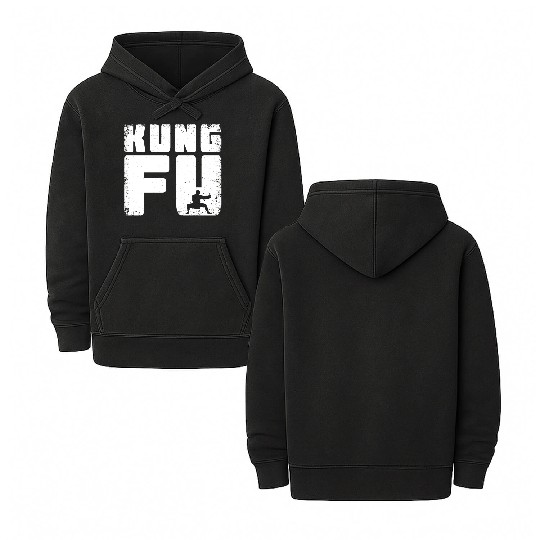 Vintage Kung Fu | Kung Fu Martial Art Double Sided Mineral Wash Hoodies