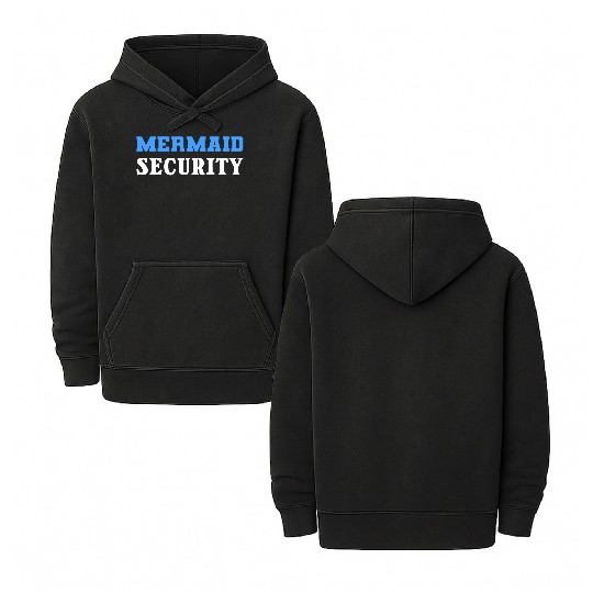 Mermaid Security Pool Attendant Gift Double Sided Mineral Wash Hoodies