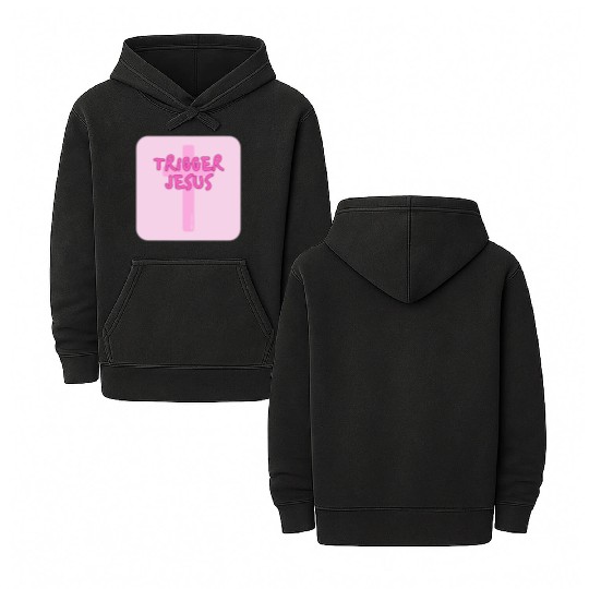Trigger Jesus Affirmation By Abby Anime(c) Double Sided Mineral Wash Hoodies