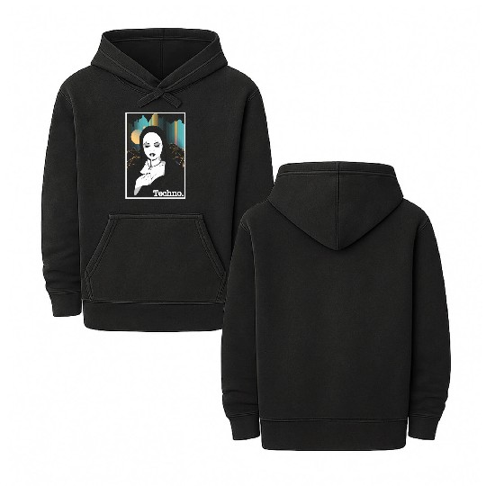 Smoking Techno Nun Religion Electro Bass Music Double Sided Mineral Wash Hoodies