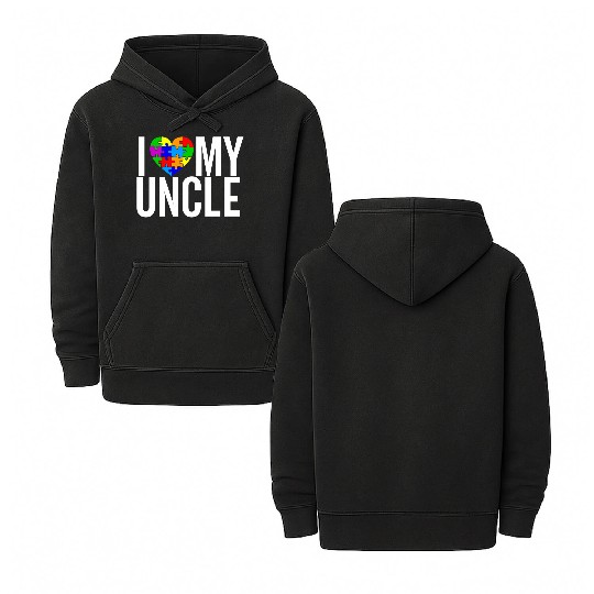 I Love my Uncle Double Sided Mineral Wash Hoodies
