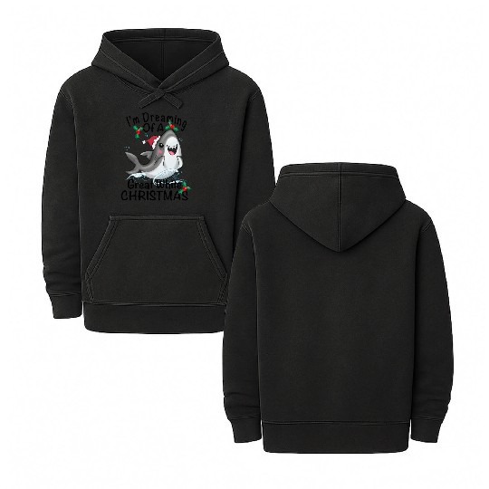 Great White Christmas Double Sided Mineral Wash Hoodies