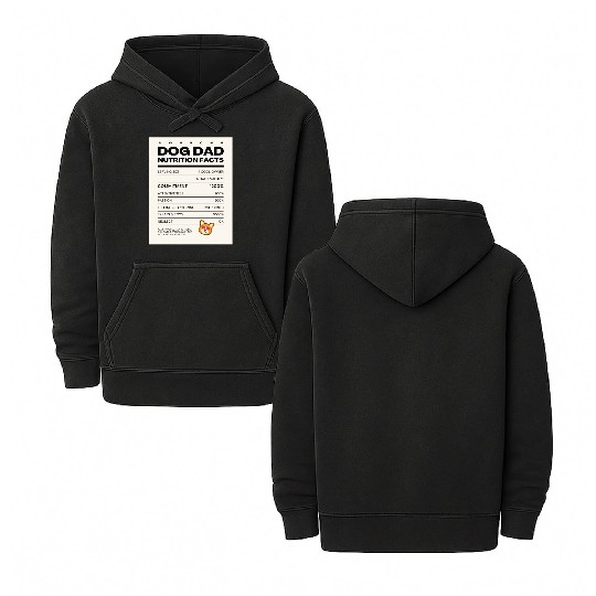 Awesome Dog Dad Nutrition Facts Double Sided Mineral Wash Hoodies