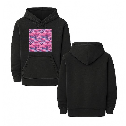 Anime Euphoria: Fantasy Cherry Blossom Dreamscape Double Sided Mineral Wash Hoodies