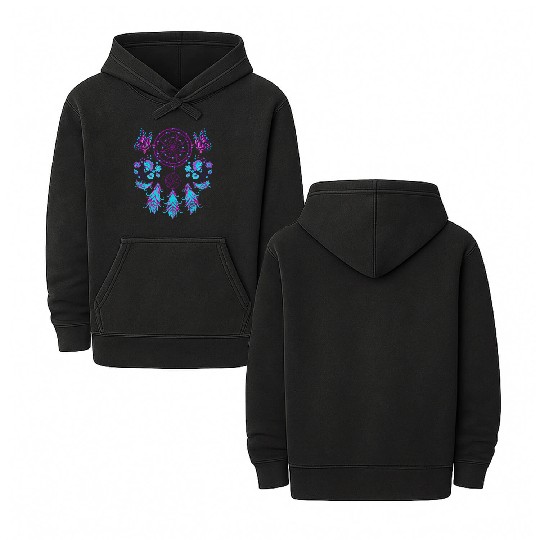 Butterfly Feather Jewelry Hippie Dream Catcher Double Sided Mineral Wash Hoodies