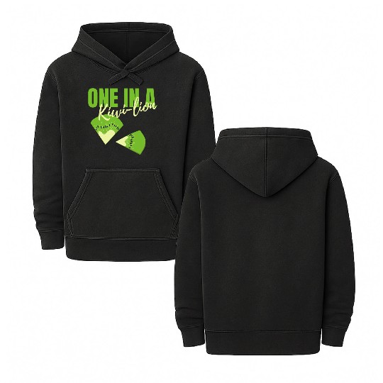 One In A Kiwi Lion Double Sided Mineral Wash Hoodies
