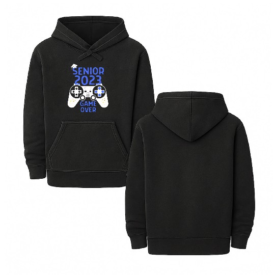Class Of 2023 Senior Video Game Over School Gamer Double Sided Mineral Wash Hoodies