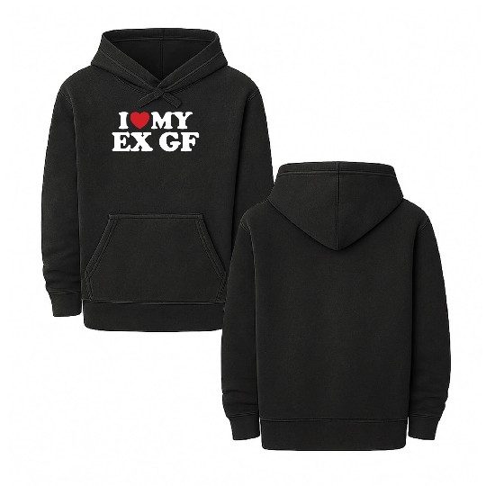 I Love My Ex Girlfriend I Heart Groovy Double Sided Mineral Wash Hoodies