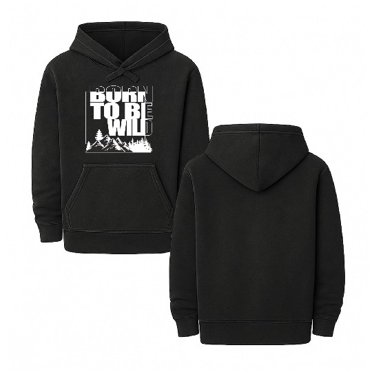 BORN TO BE WILD Double Sided Mineral Wash Hoodies