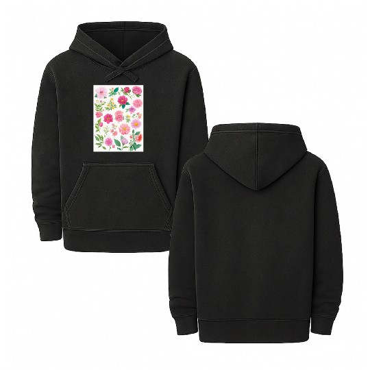 Sunshine and Daffodil Spring Flowers Double Sided Mineral Wash Hoodies