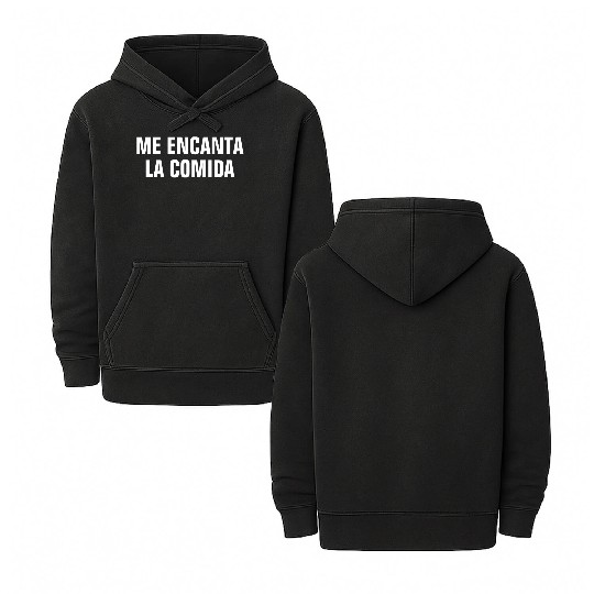 Me Encanta La Comida I Love Food In Spanish Double Sided Mineral Wash Hoodies