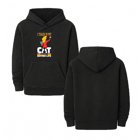 Daycare Teacher Cat Double Sided Mineral Wash Hoodies