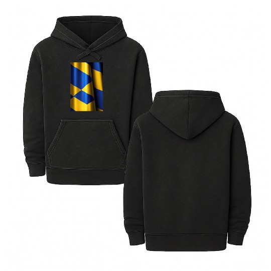 Ukrainian Blue and Yellow Flag: A Tale of National Double Sided Mineral Wash Hoodies