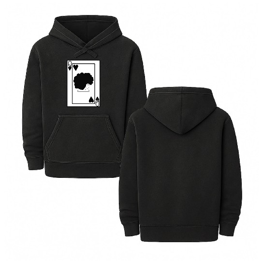 Black Queen Double Sided Mineral Wash Hoodies