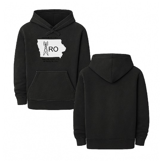 IRO Logo Grayscale Double Sided Mineral Wash Hoodies
