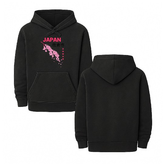 Japan sakura Double Sided Mineral Wash Hoodies