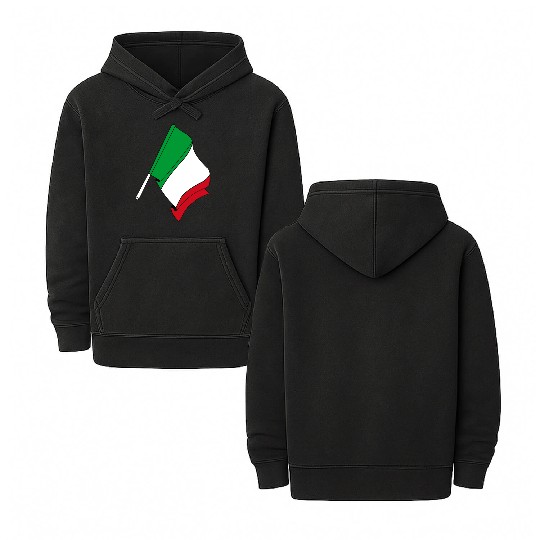 Flag of Italy Double Sided Mineral Wash Hoodies