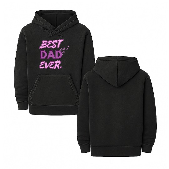 BEST DAD EVER Double Sided Mineral Wash Hoodies