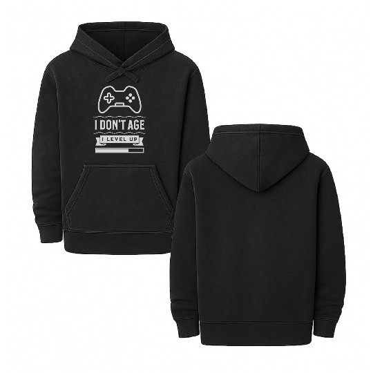 I Don t Age I Level Up Double Sided Mineral Wash Hoodies