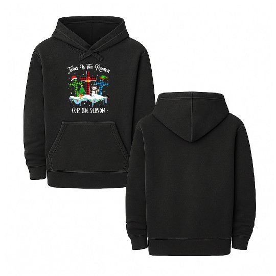 Jesus Is The Reason For The Season Christian Double Sided Mineral Wash Hoodies