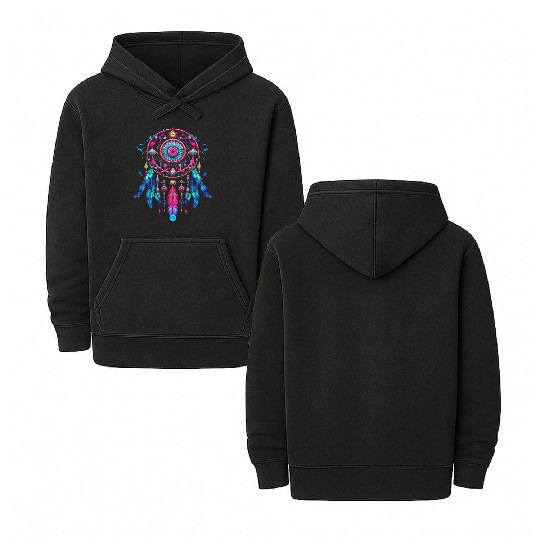 Neon Dreamcatcher Fantasy | Plastic Poppy™ Double Sided Mineral Wash Hoodies