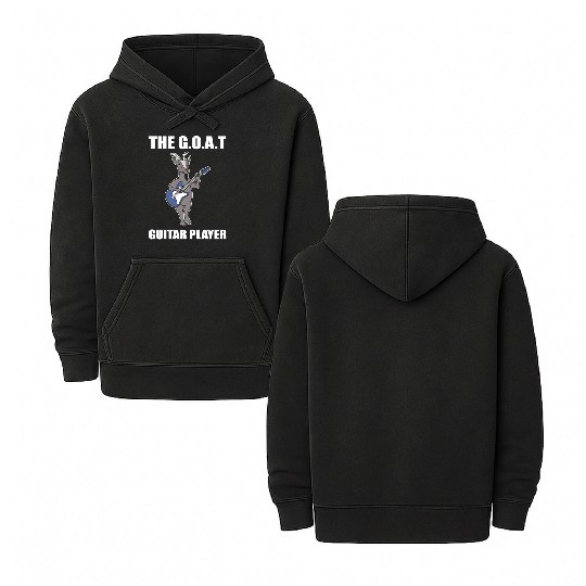 Goat Guitar Player Guitarist Double Sided Mineral Wash Hoodies
