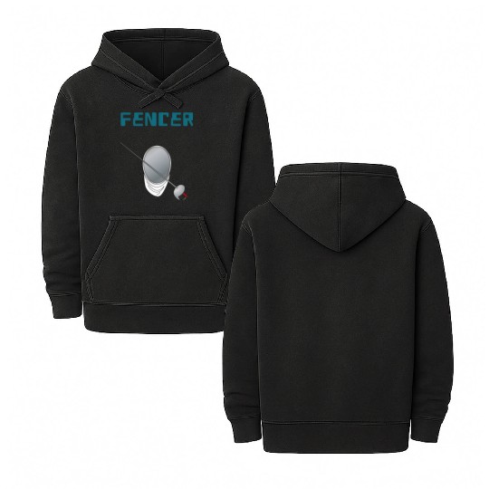 Fencer fencing sport game Double Sided Mineral Wash Hoodies