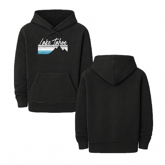 Lake Tahoe Nevada California Mountain Skiing Py Double Sided Mineral Wash Hoodies