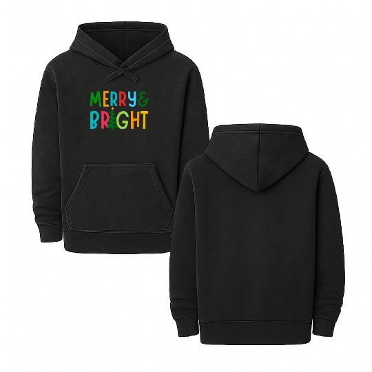 Merry and Bright Double Sided Mineral Wash Hoodies