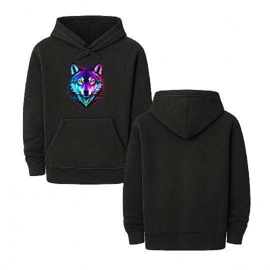 Alpha Wolf Double Sided Mineral Wash Hoodies