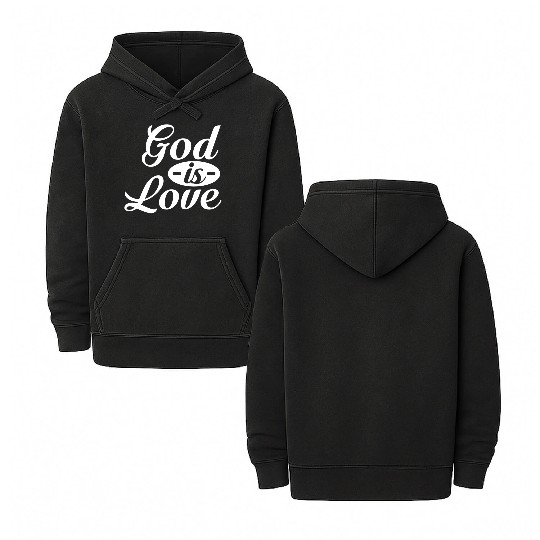 God Is Love Double Sided Mineral Wash Hoodies