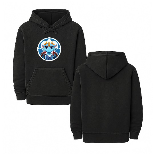 Cutie-Dragons, Cute And Adorable Cartoon Dragon! Double Sided Mineral Wash Hoodies