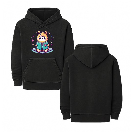 Little Cute Llama Double Sided Mineral Wash Hoodies