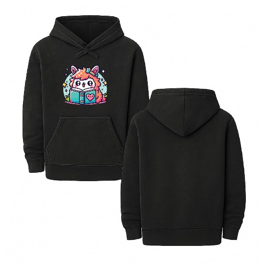 Little Cute Llama Double Sided Mineral Wash Hoodies