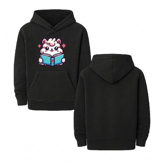 Little Cute Llama Double Sided Mineral Wash Hoodies